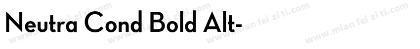 Neutra Cond Bold Alt字体转换